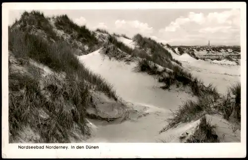 Ansichtskarte Norderney Strand Dünen Landschaft Nordsee Nordseebad 1952/1951