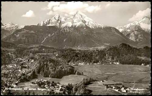 Ansichtskarte Berchtesgaden Panorama-Ansicht Bergpanorama 1960