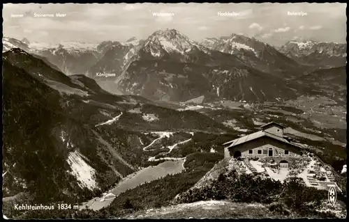 Kehlsteinhaus-Berchtesgaden Kehlsteinhaus und Alpen Panorama 1958