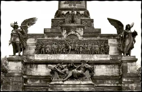 Ansichtskarte Rüdesheim (Rhein) Relief am Niederwalddenkmal 1960