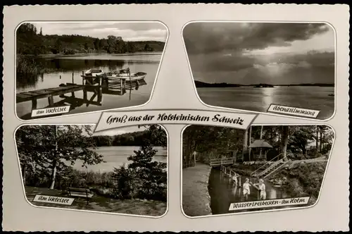 Plön Holsteinische Schweiz Mehrbildkarte mit Ukleisee uvm. 1960