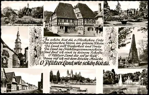 Ludwigshafen Umland-Ansichten PFALZ-Region mit Lied-Text "Pfälzer Land" 1962