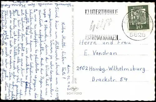 .Nordrhein-Westfalen Sauerland TALSPERREN Mehrbildkarte 7 Foto-Ansichten 1962