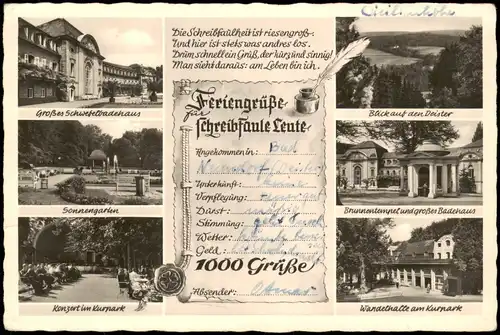 Bad Nenndorf Mehrbild-AK Feriengrüße für schreibfaule Leute 1954