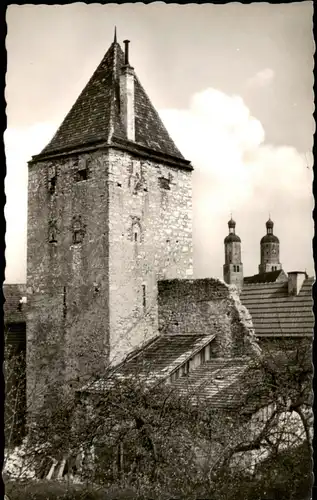 Ansichtskarte Wemding Partie am Baronturm 1958