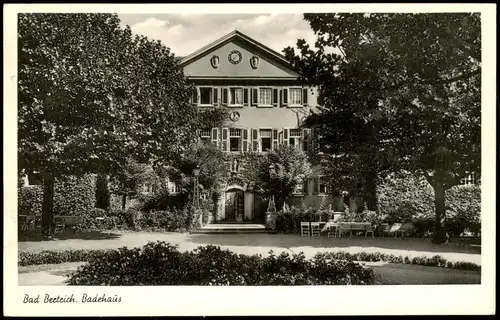 Ansichtskarte Bad Bertrich Ortsansicht Partie am Badehaus 1951