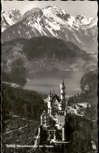Ansichtskarte Schwangau Schloss Neuschwanstein (Castle) Bergpanorama 1960