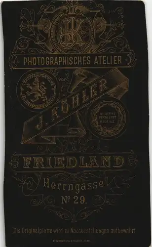 Friedland im Isergebirge Frýdlant v Čechách Kind - Aufgebarrt CDV 1898 CdV