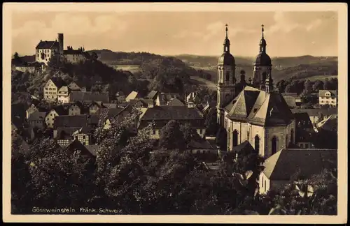 Ansichtskarte Gößweinstein Blick auf die Stadt 1937