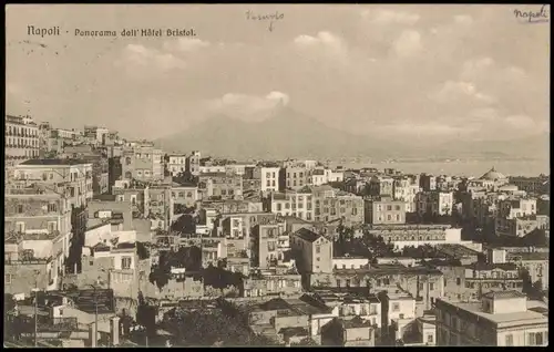Cartoline Neapel Napoli Panorama dall'Hôtel Bristol. 1925