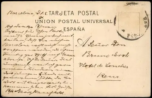 Postales Barcelona PASEO DE COLÓN 1916