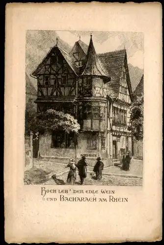 Ansichtskarte Bacharach Altes Haus - Künstlerkarte 1911