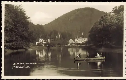 Ansichtskarte Bergzabern Stauweiher, Ruderboot 1937