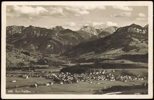 Ansichtskarte Sonthofen Blick auf die Stadt 1937
