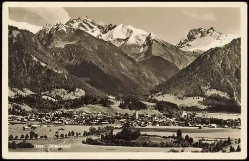 Ansichtskarte Oberstdorf (Allgäu) Totale 1934