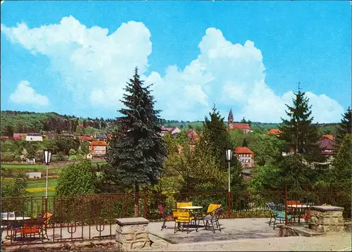 Friedrichsbrunn Terrasse des Sanatorium "Ernst-Thälmann", Panorama-Ansicht 1978
