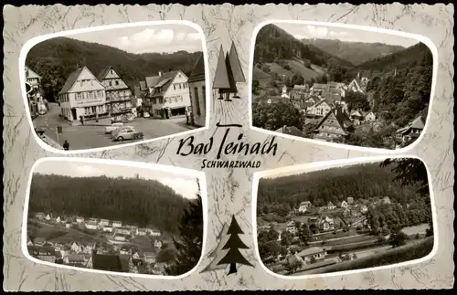 Bad Teinach-Zavelstein Mehrbildkarte 4 Ortsansichten, Ort im Schwarzwald 1967
