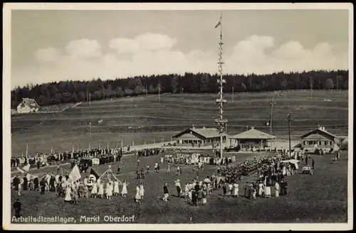 Ansichtskarte Marktoberdorf Arbeitsdienstlager, Propaganda 1934