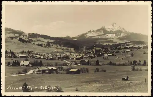 Ansichtskarte Wertach (Allgäu) Stadt, Grünten 1932