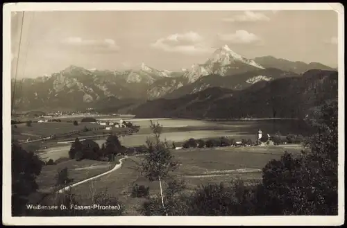 Ansichtskarte Füssen Pfranten - Weißensee 1934