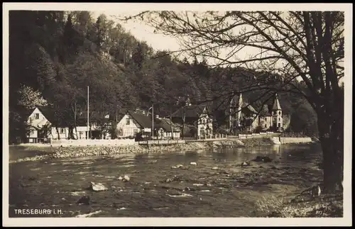 Ansichtskarte Treseburg Flußpartie 1930