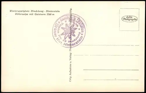 Ansichtskarte Bad Hindelang Hinterstein - Skiläufer 1934