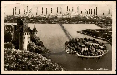 Ansichtskarte Meersburg Schloß, Insel Mainau - Fotokunst 1938