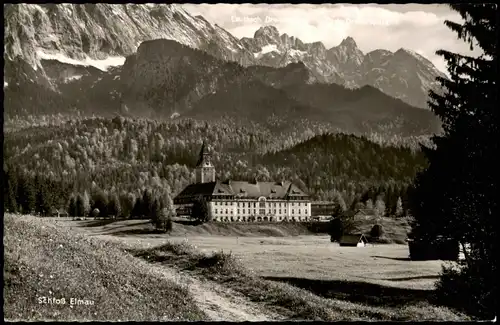 Ansichtskarte Elmau-Krün Schloss (Castle in Bavaria) 1960