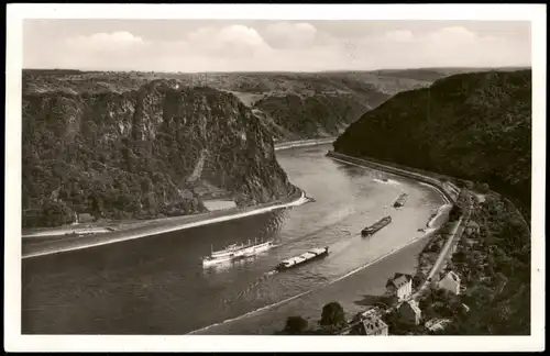 Ansichtskarte Sankt Goar Felsental Loreley St. Goarshausen am Rhein 1955