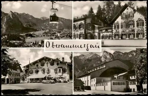 Oberammergau  Laber-Bergbahn, Hänsl und Gretl-Heim, Hotel Alte Post  1961