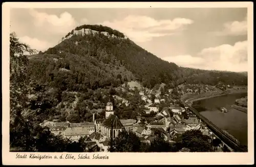 Ansichtskarte Königstein (Sächsische Schweiz) Festung Königstein 1955
