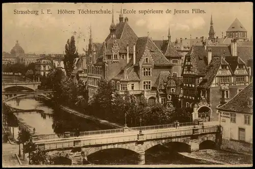 Straßburg Strasbourg Höhere Töchterschule. Ecole supérieure  Jeunes Filles 1912