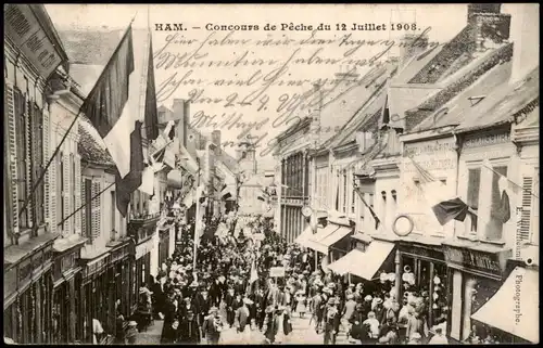 CPA Ham (Somme) Concours de Pêche du 12 Juillet 1908