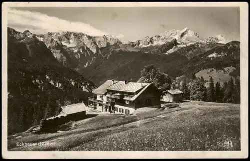 Ansichtskarte Garmisch-Partenkirchen Eckbauer 1236m - Berghütte 1929