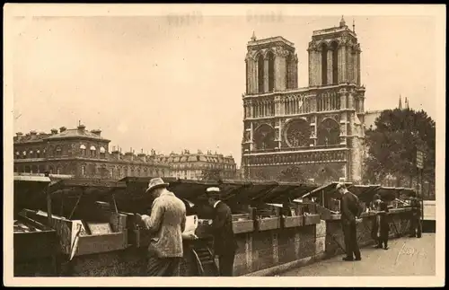 Paris Book-Sellers   Saint-Michel/Strassen Verkauf von Bücher, Notre-Dame 1933