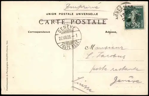 CPA Cannes Vue prise du Mont Chevalier 1908