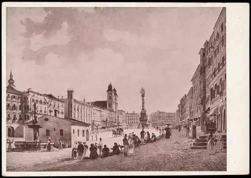 Ansichtskarte Linz Hauptplatz 1938