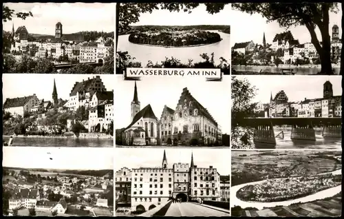 Wasserburg am Inn Wasserburg a. Inn Mehrbildkarte mit 9 Foto-Ansichten 1966