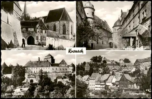 Ansichtskarte Kronach Mehrbildkarte mit Veste Rosenberg 1960