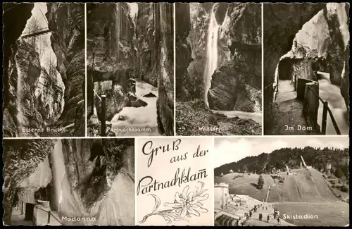 Garmisch-Partenkirchen Partnachklamm, Wasserfall, Skistadion 1964