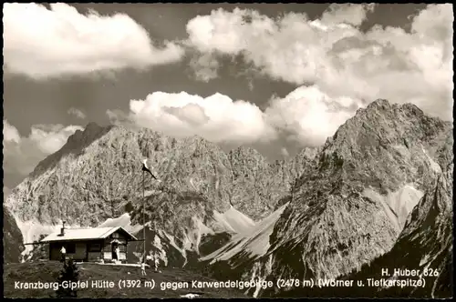 .Bayern Kranzberg-Gipfel Hüttegegen Karwendelgebige (2478 m) 1960