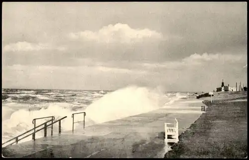 Ansichtskarte Cuxhaven Panorama Nordsee Sturmflut 1964