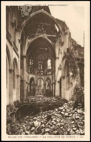 CPA Arras Atrecht APRPS LE BOMBARDEMENT WK1 1916