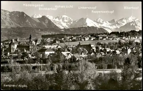 Ansichtskarte Kempten (Allgäu) Panorama-Ansicht 1962