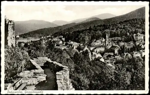 Ansichtskarte Badenweiler Panorama-Ansicht Gesamtansicht 1961