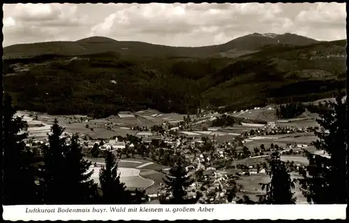 Bodenmais Panorama Ort im bayr. Wald mit kleinem u. großem Arber 1960/1958