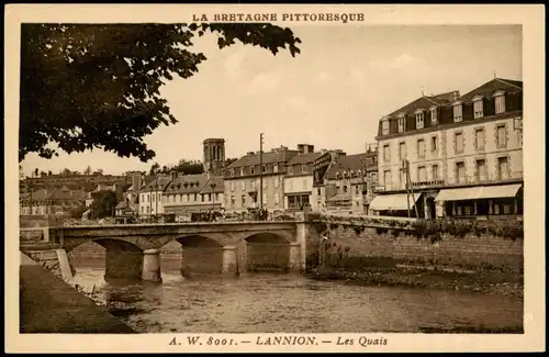 CPA Lannion Les Quais 1928