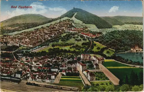 Ansichtskarte Bad Nauheim Stadt, Bahnhof - Künstlerkarte 1929
