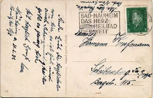Ansichtskarte Bad Nauheim Stadt, Bahnhof - Künstlerkarte 1929
