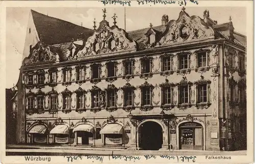 Ansichtskarte Würzburg Falkenhaus 1931